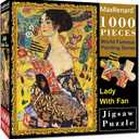 MaxRenard Game Jigsaw Puzzle 1000 Pieces and Up Fine Art Collection Toy Klimt Lady with Fan (A009)