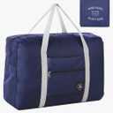 Foldable Travel Duffel Bag Tote Carry on Luggage Bag Spirit Airlines Personal item Sports Gym Bag Water Resistant Weekender Overnight Bags for Women and Men (Blue)