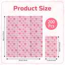 200 Pcs Pink Bow Napkins Pink and White Checkered Napkins Bow Disposable Hand Towels for Bathroom Gingham Baby Shower Napkin Disposable Decorative Bows Cocktail Napkin Birthday Wedding Party Decor