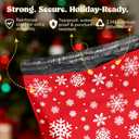 Shop4Mailers Christmas Poly Mailers 10x13 Inch  100 Pack Snowflake Waterproof Shipping Bags for Small Business, 2 Mil Self-Seal Mailing Envelopes, Durable Red Poly Mailers for Holiday Packaging