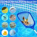 Hot Tub Pool Skimmer Net, Pond Net With 13'' Aluminum Pole, Deep Ultra Fine Mesh for Hot Tubs/Spas/fountain/Small Pools, Durable Aluminum Handle Leaf & Debris Cleaner for Above ground Inground Pool
