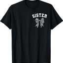 Racing Sister of The First Birthday Boy Race Car Family T-Shirt. S Size