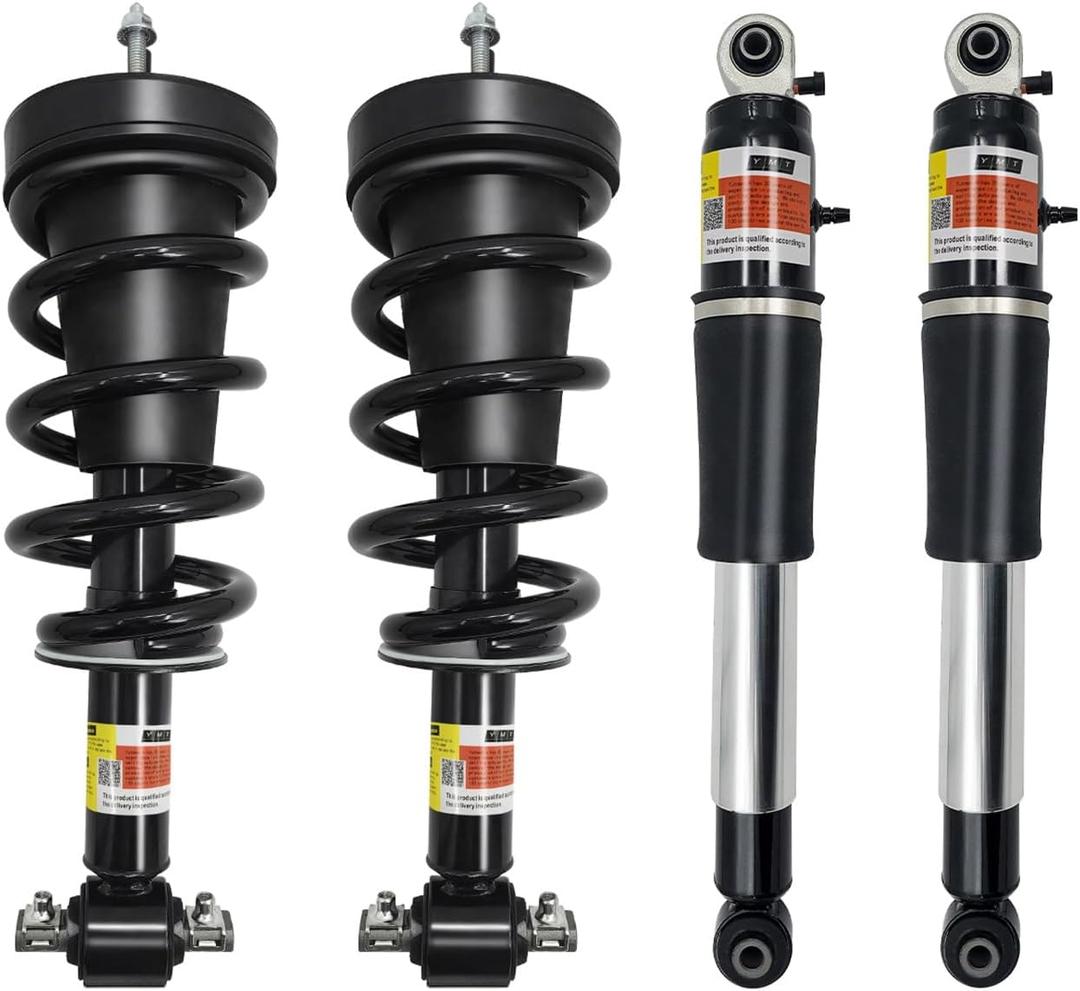 19353951 23487280 Front & Rear Shocks Struts Assembly Compatible with Cadillac Escalade EXT Silverado Tahoe Suburban Compatible with GMC Sierra Yukon XL 1500 2500 2007-2014 580-432 75-02197ON
