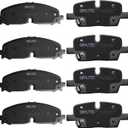 SIPAUTEC-Front and Rear Brake Pad Set 4-Wheel Set Ceramic Disc Brake Pads Replacement For 2021-2025 Buick Enclave,2021-2024 Cadillac XT5/XT6,Chevy Blazer Traverse 2021-2025 GMC Acadia