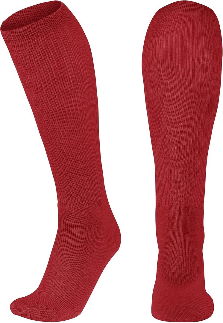 CHAMPRO Multi Athletic Compression Socks for Baseball, Softball, Football, Soccer & All Other Sports (Medium, Scarlet)