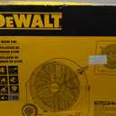 DEWALT DXF2490 High Velocity Fan, Floor Fans, 24 Inch Large Electric Metal Rotating Industrial Fan with 360 Adjustable Tilt & Large Wheel, Drum Fans for Outdoor and Warehouse, Yellow