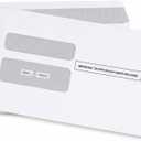 100 W2 Envelopes, Self Seal for W2 2-Up Forms, Double Window Security Envelope Designed for Printed W2 Laser Forms from QuickBooks Desktop and Other Tax Software, 5 5/8 x 9, 100 Pack