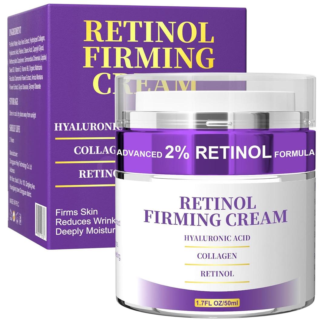 Retinol Cream for Face, Neck Creams for Tightening and Firming, Anti Aging Face Moisturizer for Face, Day & Night Moisturizing with Collagen, Hyaluronic Acid for Sagging Skin, Wrinkle, 1.7 Fl OZ Retinol Cream for Face, Neck Creams for Tightening and Firming, Anti Aging Face Moisturizer for Face, Day & Night Moisturizing with Collagen, Hyaluronic Acid for Sagging Skin, Wrinkle, 1.7 Fl OZ