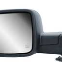 Driver Left Side Door Mirror Power Heated Manual Folding with Temperature Sensor Textured Back Cover for Ram 1500 2014-2018, 1500 Classic 2019-2022, 2500 2013-2018