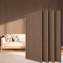 TONOR Wood Slatwall Panels, 4 Pack 47.2" x 23.6"/ 120 x60cm(31ft) Acoustic Wall Panels, Wood Slat Acoustic Panels for Noise Cancelling and Decoration, Living Room, Bedroom, Office, Walnut