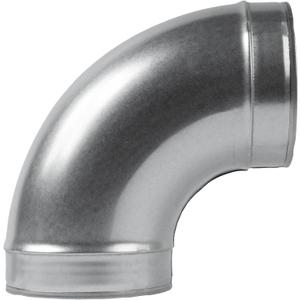 6" Inch 90 Degree Galvanized Steel Duct Elbow - Pressed Industrial Connector Bend - Ventilation Pipe Fitting - Dryer, Exhaust, Extractor Hood Air Inlet, Outlet Pipe Joint