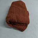 PHF Bed Blanket | Soft, Breathable, and Lightweight Blanket for All-Season | Perfect for Layering | Brielle Collection (Full/Queen, Burnt Orange)