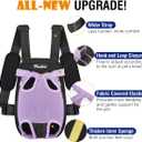 Pawaboo Pet Carrier Backpack, Adjustable Pet Front Cat Dog Carrier Backpack Travel Bag, Legs Out, Easy-Fit for Traveling Hiking Camping for Small Medium Dogs 5-8lbs, Medium Size, Purple