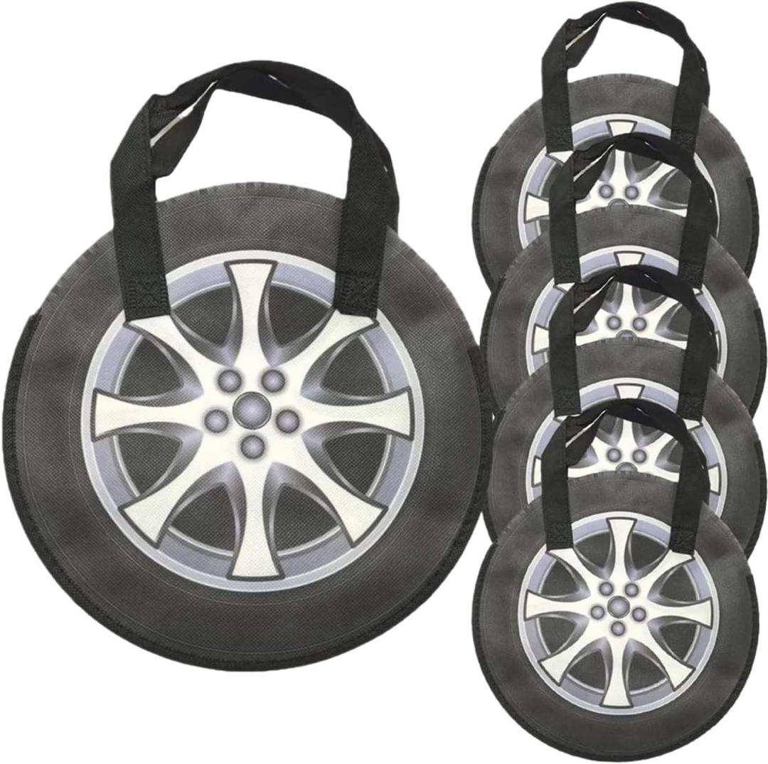 15Pcs Racing Car Party Non Woven Tote Bags Race Wheel with Handles Candy Gifts Goodies Treats Boys Birthday Favors