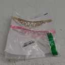 WHAVEL 3 Pack Elastic Crown Headbands for Little Girls Glitter Princess Tiara Headband for Girls Birthday Hair Accessories