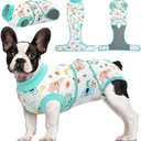 Kuoser Recovery Suit for Dogs Cats After Surgery, Professional Pet Recovery Shirt Dog Abdominal Wounds Bandages, Substitute E-Collar & Cone,Prevent Licking Dog Onesies Pet Surgery Recovery Suit, S