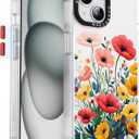 for iPhone 14 Case, [Floral Garden] Cool Aesthetic Pattern for Women, [11FT Military-Grade Drop Tested] Slim Crystal Clear Shockproof TPU Bumper Phone Cover, 6.1"