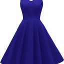 GOOBGS Women's 1950s Retro Vintage Spaghetti Strap Cocktail Swing Dresses, Large