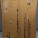 Sportneer Bleacher Chairs with Back and Cushion: 24'' Extra Wide 2.5'' Thick Comfy Cushion Stadium Seats with Armrest, 6 Adjustable Angle Bleacher Seat for Sport Events Concerts Parks Camping Fishing (Black, 2 Pack)