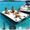 AWSUM Large Floating Dock, 8ft x 8ft Heavy Duty Lake Floats for Adults | Load Capacity 855 lbs, Floating Island Raft With Non-Slip Surface For Lake, Pool, Pond, River, Ocean, Swimming & Fishing