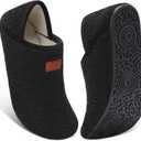 XIHALOOK House Slippers for Women Men Cozy Sock Shoes with Soft Rubber Sole Slip On for Indoor/Outdoor (M)