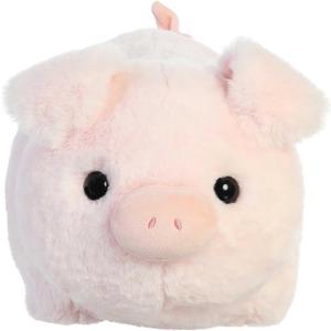 Aurora Adorable Spudsters Cutie Pig Stuffed Animal - Round Shape Makes for Comforting Cuddles - Perfect for Kids All Ages and Animal Loving Adults - Pink 10.5 Inches 