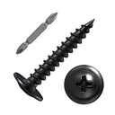 (150 pcs)#8×1-1/2" Black Truss Head Wood Screws Quick Metal Self Tapping Zinc Oxide