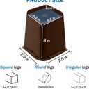 Bed Risers 8 Inch Heavy Duty, Furniture Risers for Bed Desk Table Sofa Couch,Oversized Bed Lifts Risers,Support up to 5000 Lbs(8 Pack Brown)