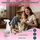 Pet Odor Eliminator Spray | Peach Blossom Scent | Plant-Based & Natural Formula, Pet Friendly, Home & Car | For Urine, Litter Box, Carpet | 16.9 fl oz