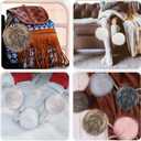 SIQUK 15 Pieces Faux Fur Pom Pom Balls 6 Inch Large Fluffy Faux Fox Pom Pom with Elastic Loop for Knitting Hat Gloves Scarves Crafts Accessories (Soft Color)