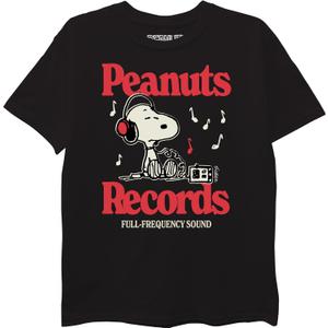 Peanuts Boys' Snoopy Boys Short Sleeve T-Shirt - Sizes 6/7 (Black)