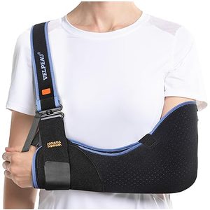 Velpeau Arm Sling Shoulder Immobilizer for Women and Men, fit Left or Right Arm - Rotator Cuff Support Brace - Medical Sling for Shoulder, Clavicle, Elbow Injury (Comfort type, Large: Bust 33.5-41)