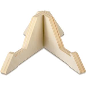 Geelin Slackline Balance Board Stand Slackline Board Display Rack Wooden Balance Training Accessories for Adult Gym Fitness Center Yoga Surfing Training, 10 x 7.5 x 4 Inch