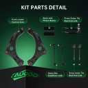 AUQDD 10Pc Front End Suspension Kit Fit For 2017-2020 Ni-ssan Kicks (To 12/20), 2 Lower Control Arm w/Ball Joint 2 Sway Bar Link 4 Outer Inner Tie Rod End (# 527-037 K623798 K750098 101-8578 ES800965)