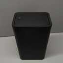 TIPGO Bathroom Trash Can with Lid, 10 Liter/ 2.6 Gallon Slim Garbage Can, Small Trash Bin Waste Basket with Pop-Up Lid for Kitchen, Bedroom, Living Room, Office (Black)