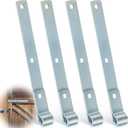 Yaocom 4 Pack 12" Zinc Strap Hinge Heavy Duty for Gates, Tool Sheds, Barns and Other Swing Doors (Silver)