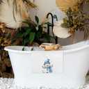 Blue Christmas Snowman Decor Kitchen Towels Set of 2, Winter Christmas Hand Towels for Bathroom, Blue Winter Xmas Tree Snowman Bird Dish Tea Towel for Kitchen, 16x24 Inch