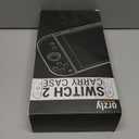 Orzly Case Compatible with Switch 2  Protective Travel Carry Case with Screen Padding, Game Card & microSD Slots, Zipped & Open Pockets for Accessories  7.9" Gift Boxed (White)