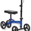 Medline Economy Knee Walker, 8" Wheels, Crutch Alternative for Lower Leg and Foot Injuries, Padded Knee Rest, 350 lb. Weight Capacity, Blue