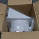8 Inch Wall Vent Cover with Hood, Screen & Damper, Outdoor Wall Exhaust Vent Cover for Kitchen Range Hood & HVAC Duct, Galvanized Steel, White