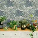 Tempaper Textured Green Canopy Toile Faux Grasscloth Removable Peel and Stick Wallpaper, 20.5 in X 16.5 ft, Made in The USA