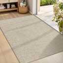 Ultra Thin Indoor Door Mat 24"x36", Non Slip Door Mat, Khaki