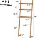 Over The Toilet Storage Shelf Wood, 3-Tier Above Toilet Organizer Rack, Freestanding Above Toilet Shelf for Bathroom, Laundry, Space Saver, Natural Color., 23.4 inches x 10.5 inches x 64.7 inches