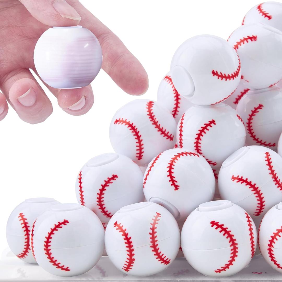 JOYIN 72 Pack Baseball Fidget Spinners for Kids, Baseball Party Favors, Fidget Toys Bulk, Stress Balls, Goodie Bags Stuffers for Birthday Party, Treasure Box Toys for Classroom