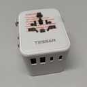 TESSAN Universal Travel Adapter, International Power Adapter with 2 USB C 2 USB A Ports, Travel Plug Adaptor Worldwide for US to Europe UK Italy Ireland Australia France Germany(Type C G A I)