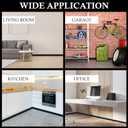 Flexible Baseboard Molding Trim 4" x 15 ft, 20ft 40ft 50ft 60ft 100ft Self-Adhesive Vinyl Wall Base Cove Base, Peel and Stick Rubber Wall Base Molding Trim
