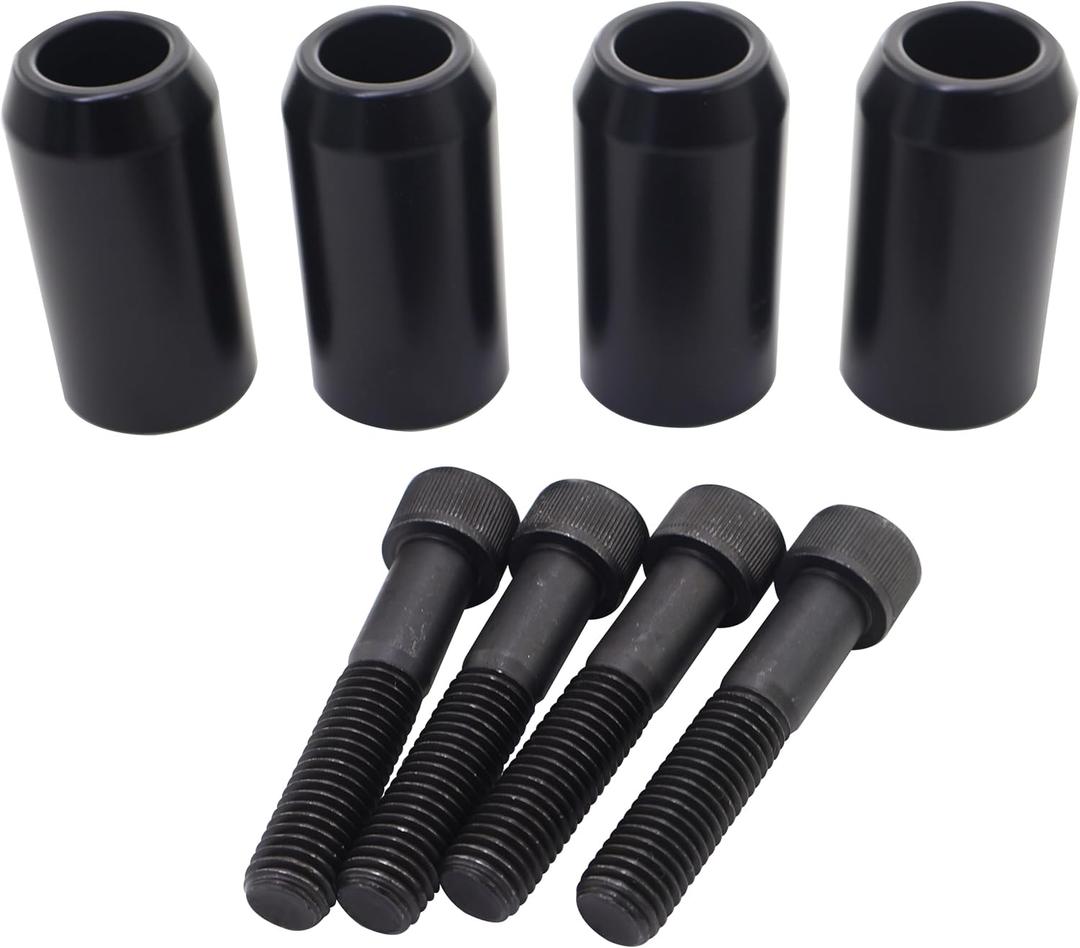 Black 2pcs Motorcycle Crash Bar Guard Ball Engine Guard Collision Protector Lever Head Fit for Harley