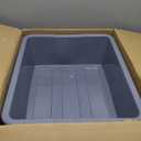 6 Pcs Commercial Bus Tubs 21.1" L x 16.9" w x 6.6" h Large Plastic Tubs Heavy Duty Wash Basin Tote Box for Restaurant Home Hotel Kitchen Organization Storage(Gray)