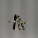 Sabary 3 Pcs Fidget Pen Spinner Pen with LED Light Multi Functional Cool Anxiety Gift Help Stress Reducer Thinking Ballpoint Rotating Anti Stress Anxiety Gift for Business(Black, Gold, Silver)