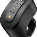 Presentation Clicker USB Rechargeable Powerpoint Clicker, Finger Ring RF 2.4GHz Wireless Presenter Remote Clicker for Powerpoint Presentations for Mac Laptop PC